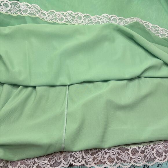 Virginia Wallace Peignoir Set Size S Nightgown & Rob Lace Chiffon Full Sweep - Picture 10 of 16